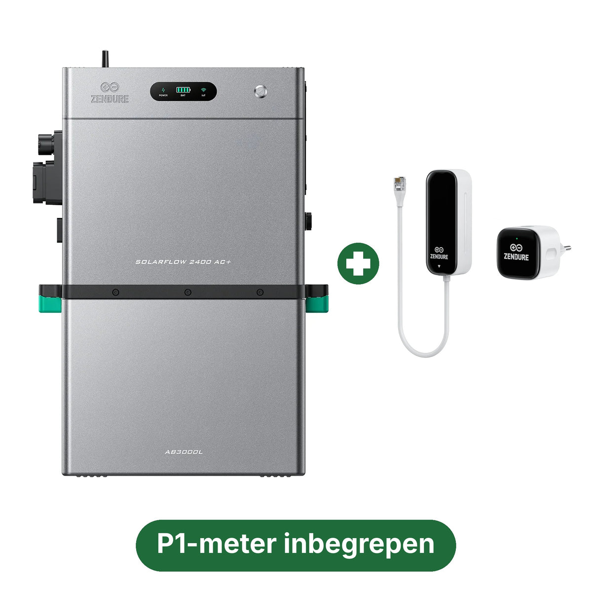 Zendure SolarFlow 2400 AC+ met AB3000L thuisbatterij 5,28 kWh met Zendure P1-meter inbegrepen
